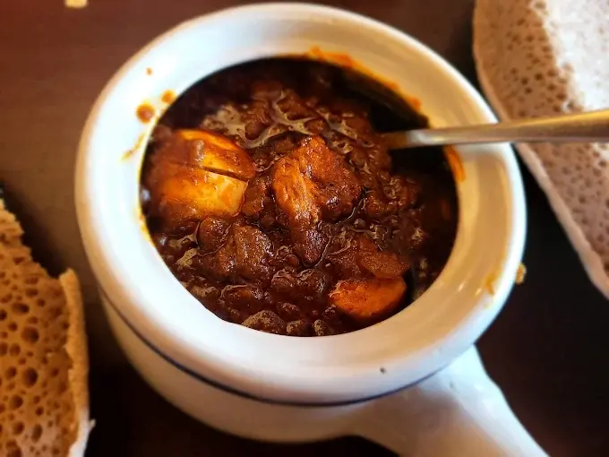 Ethiopian wot stews and injera at Gohe Ethiopian Restaurant Winnipeg