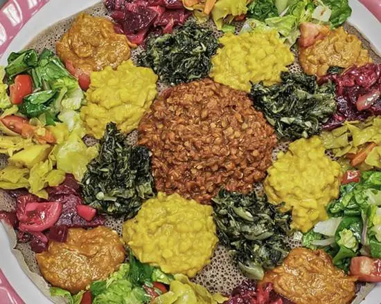 Veggie Combo at Gohe Ethiopian Restaurant in Winnipeg